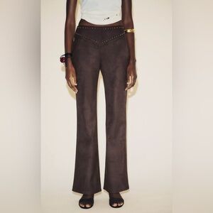 Zara Dark Brown Flare Pants